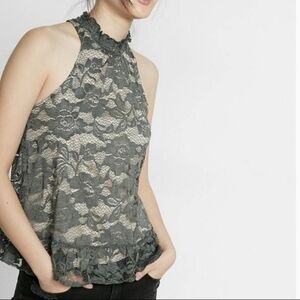 Express • Lace High Neck Blouse